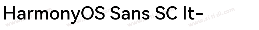 HarmonyOS Sans SC It字体转换